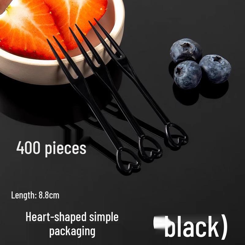 Individually Wrapped Disposable Transparent Plastic Fruit and Cake Forks - Elegant Skewers and Picks
