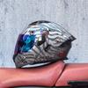 Cyberpunk Style Full Face Helmet DOT Certified Motorcycle Racing Helmet for Street Riding & Motocross
