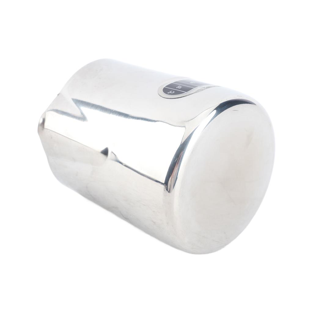 12 20oz Milk Frothing Pitcher with Temperature Display Stainless Steel Milk Frother Pitcher Jug Cup for Latte Art