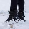 Kortrørssnøstøvler for par vinterfortykkede sklisikre snøstøvler bomullssko Plysj for kvinner Varme sklisikre snøstøvler
