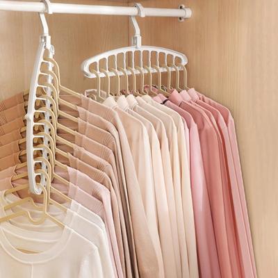 Clothes Hanger Closet Organizer Space Saving Hanger Multi-port Clothing Rack Plastic Scarf Storage Hangers for Clothes
