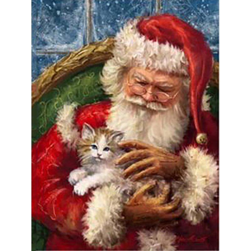 Diy 5d Diamantová malba Vánoční dárek Santa Claus Domácí dekorace Diamantové vyšívání Křížovým stehem Ruční umělecké sady Obrázek