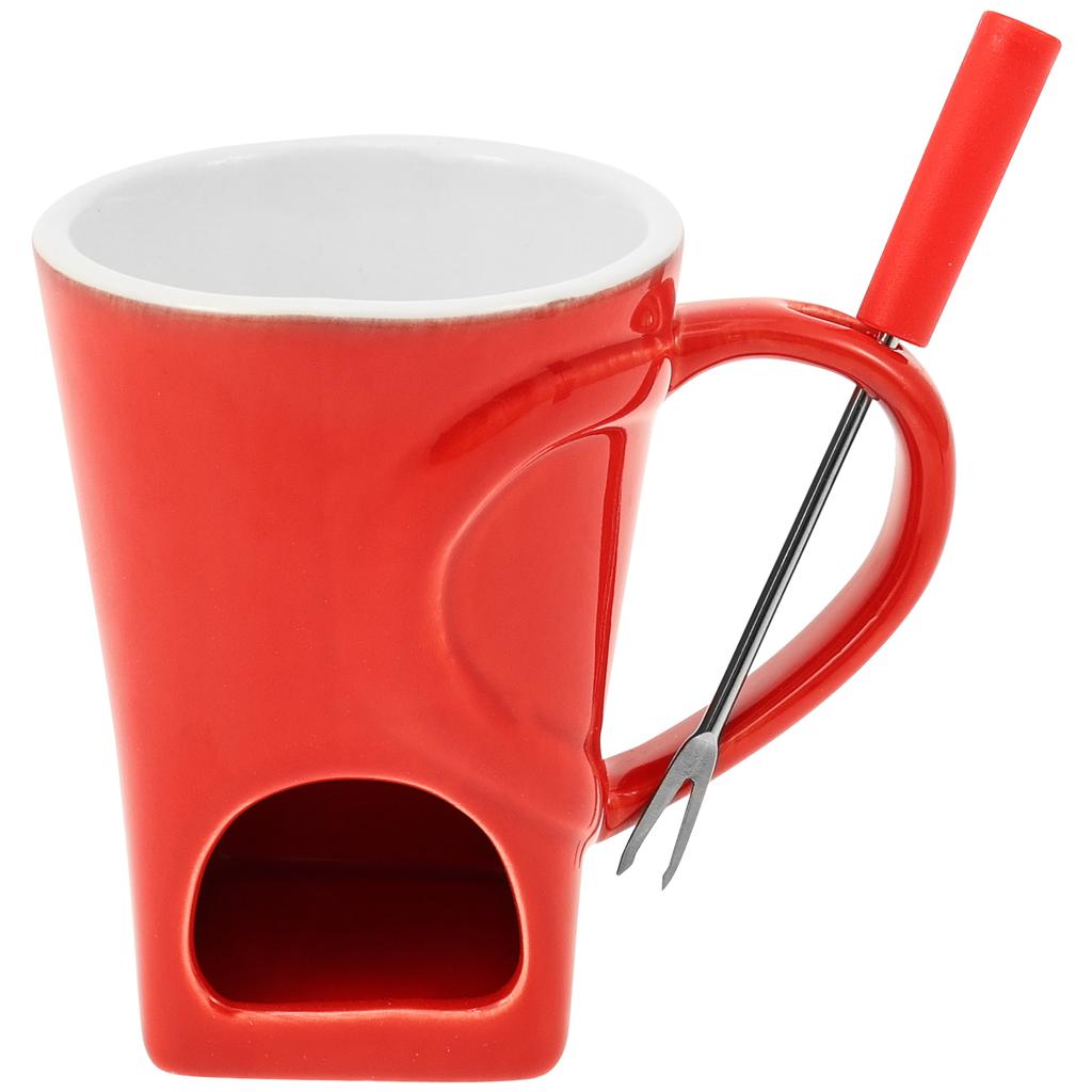 Caneca de Fondue de Chocolate Derretido Cerâmica Queijo Manteiga Aquecedor Panela Canecas de Chocolate Derretido com Garfo Vela Kit Derretedor de Fondue para Casa