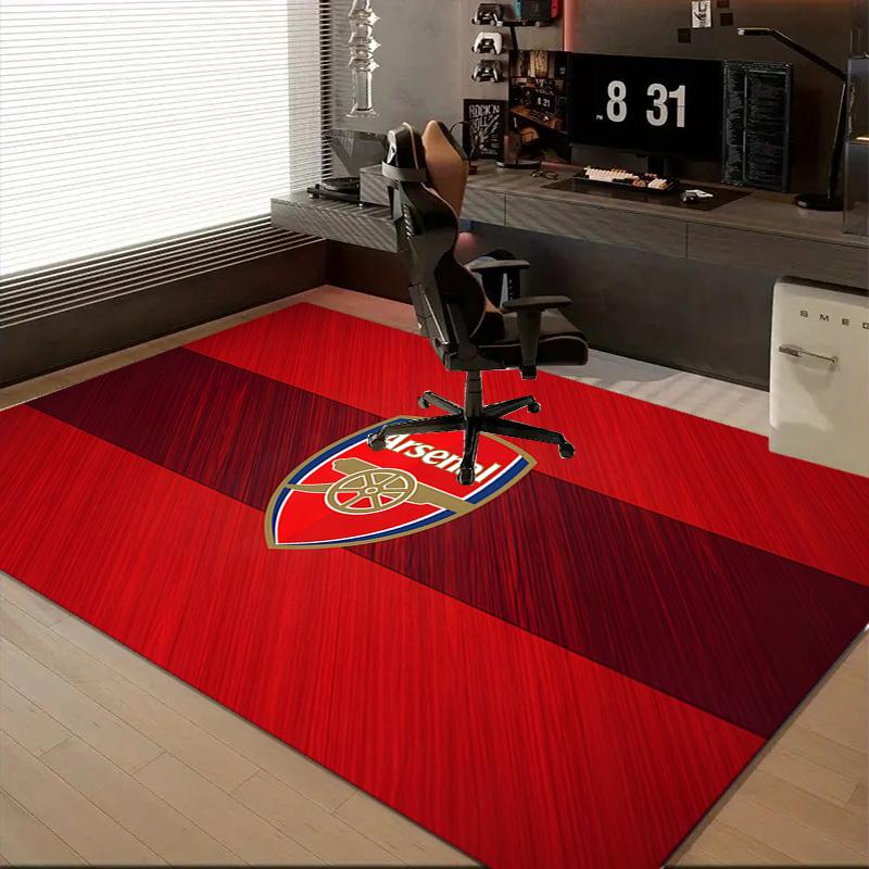 1PC Arsenal Football Club Crest Floor Mat for Living Room, Game Rooms, Office, Bedroom, Office Floor Mat Playful Design, Christmas Fan Gifts
