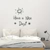 1pc Cheerful "Have a Nice Day" Wall Sticker with Smiling Face & Flowers-Modern PVC Self-Adhesive Decor for Living Room, Bedroom