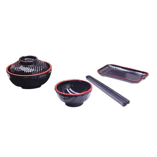 

Миниатюрные блюда для рамэна, реалистичные компактные аутентичные японские миски с лапшой, украшение для кухни кукольного домика