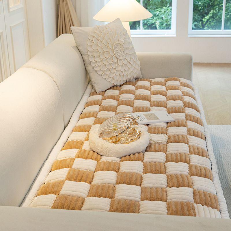 Foreign Trade Korean Hand-Spliced Steamed Bread Cushion Sofa Cushion Universal In All Seasons, High-End Thickened Solid Wood Living Room Seat Cushion