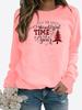Autumn and Winter Women's Christmas Theme Printing Sweater Round Neck Long Sleeve Casual Sweatshirt Plus Size Top