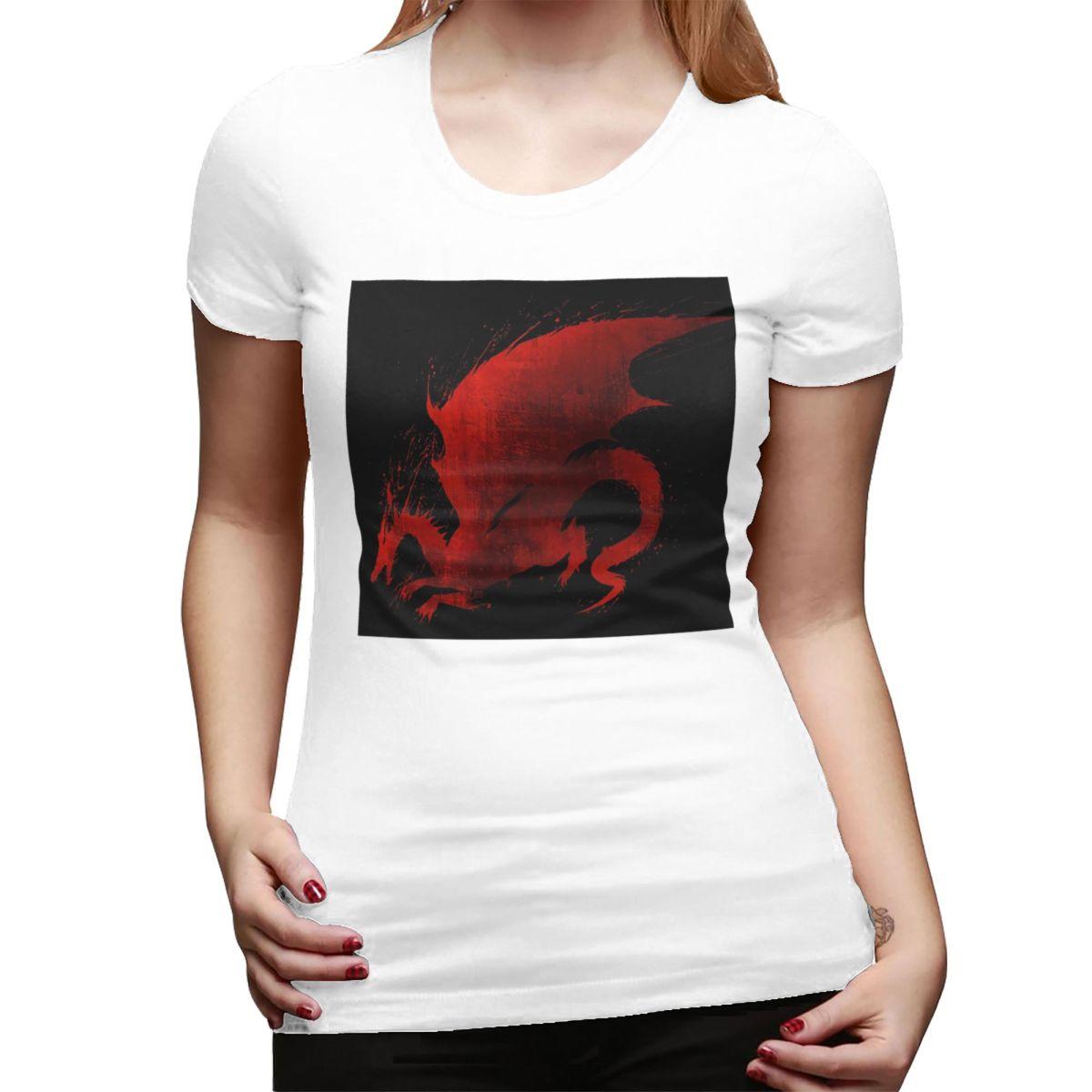Dragon Age Origins Blood Dragon V2 TShirt for Women Round Neck Streetwear T Shirts Womens Tees Short Summer Clothes Tops S