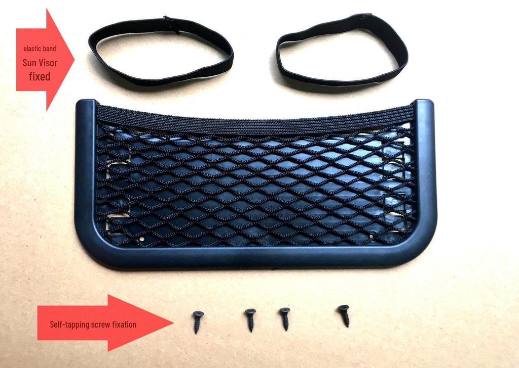 New 260x120MM Car Seat Back Storage Net: Adhesive Mobile Phone Holder and Sun Visor Organizer