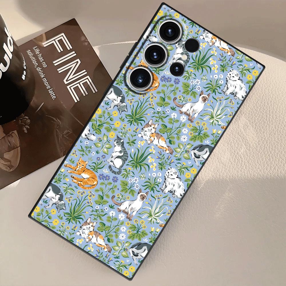 Cartoon Flower Animals Case for Samsung Galaxy S25 S23 Note 20 8 9 10 S10 S9 S24 Plus S26 S21 FE S20 Ultra Funda Phone Cover