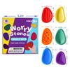 6Pcs Fidget Toys for Kids Adults Textured Sensory Silicone Stone for Autism Kids Calming Down Fidget Stress Relief Toys