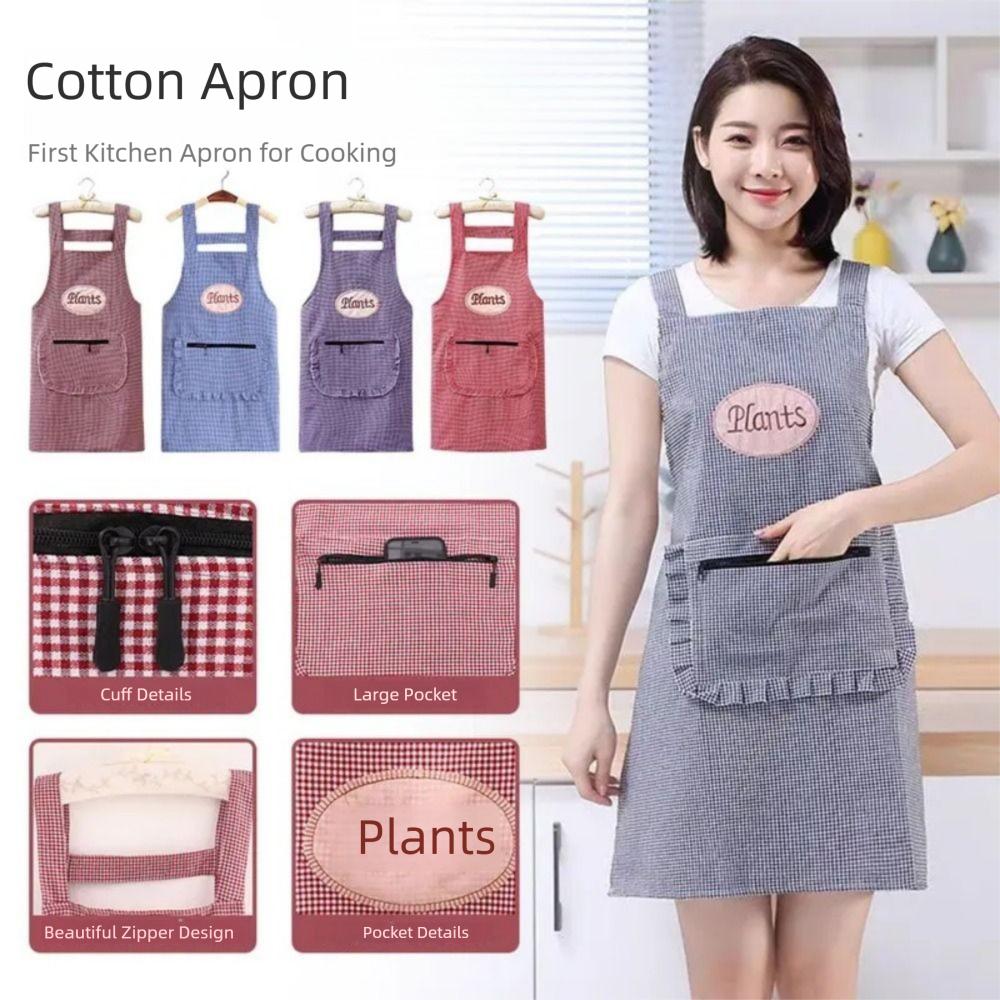 Cotton Sleeveless Overalls Oil-proof Chef Aprons New Cooking Apron  Home Cooking