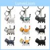 Cat Pvc Toy Keychain With Climbing Hook For Home Office And Souvenir Use