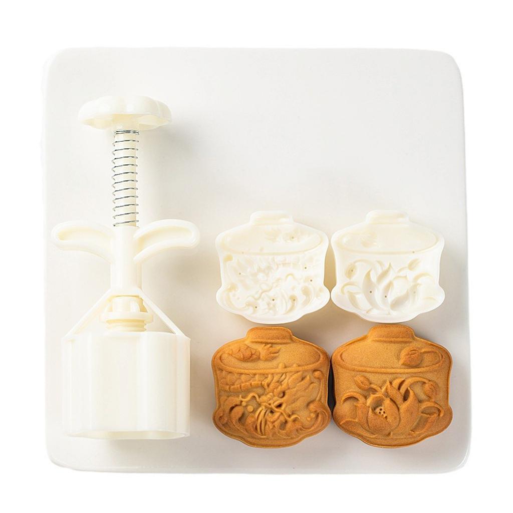 Hand Pressed Mooncakes Mold Festival Dessert Molds Cookie Stamp ABS Plastics Pastries Cake Moulds for Baking Lover