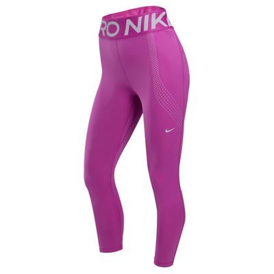 Nike Dri-Fit Pro Sculpt Sports Series High-Waisted Quick-Dry Leggings Women Leggings Hot-Purple Silver FV7949-518