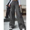 2025 Trendy Women's Workwear Casual Pants with Big Pockets - Loose, Versatile Long Style