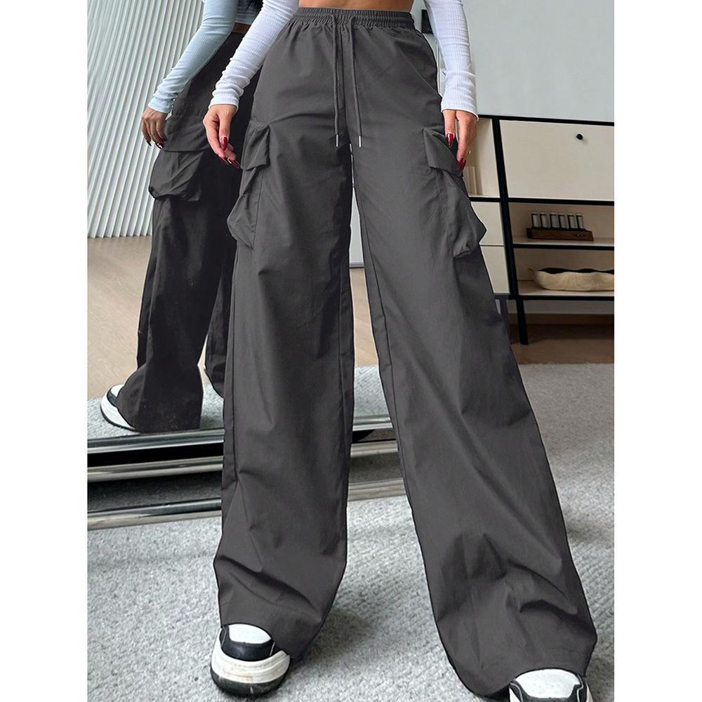 2025 Trendy Women's Workwear Casual Pants with Big Pockets - Loose, Versatile Long Style