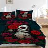 3pcs Sugar Skull Duvet Cover Set, Soft Comfortable Duvet Cover,Guest Room (1*Duvet Cover + 2*Pillowcase, Without Core) yy251104162