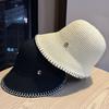 Korean-style solid color cotton fisherman hat for women, versatile for spring and summer, sun protection bucket hat, trendy bucket hat for outings