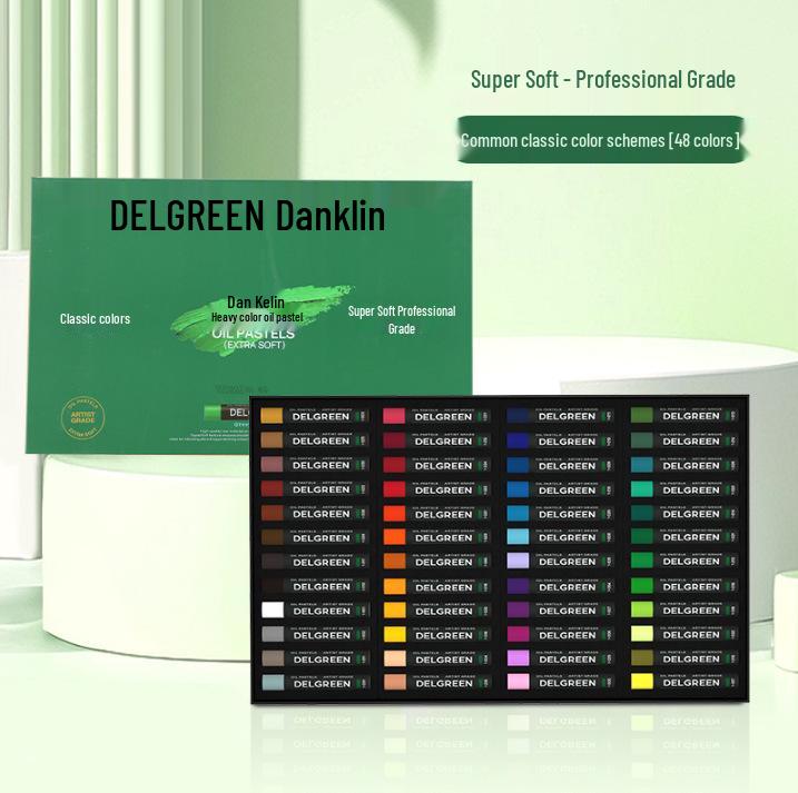 Dan Ke Lin Third Gen Super Soft 36-Color Oil Pastel Set - Advanced Gray White Oil-Based Crayons