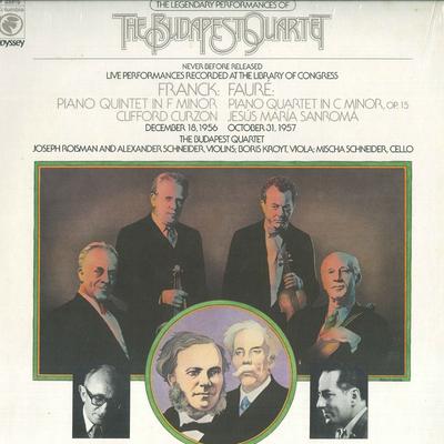 LP Record FRANCK FAURE BUDAPEST QUARTET CL Piano Quintet In F Minor Piano Qu Y33315 ODYSSEY 1975 US Classical Used