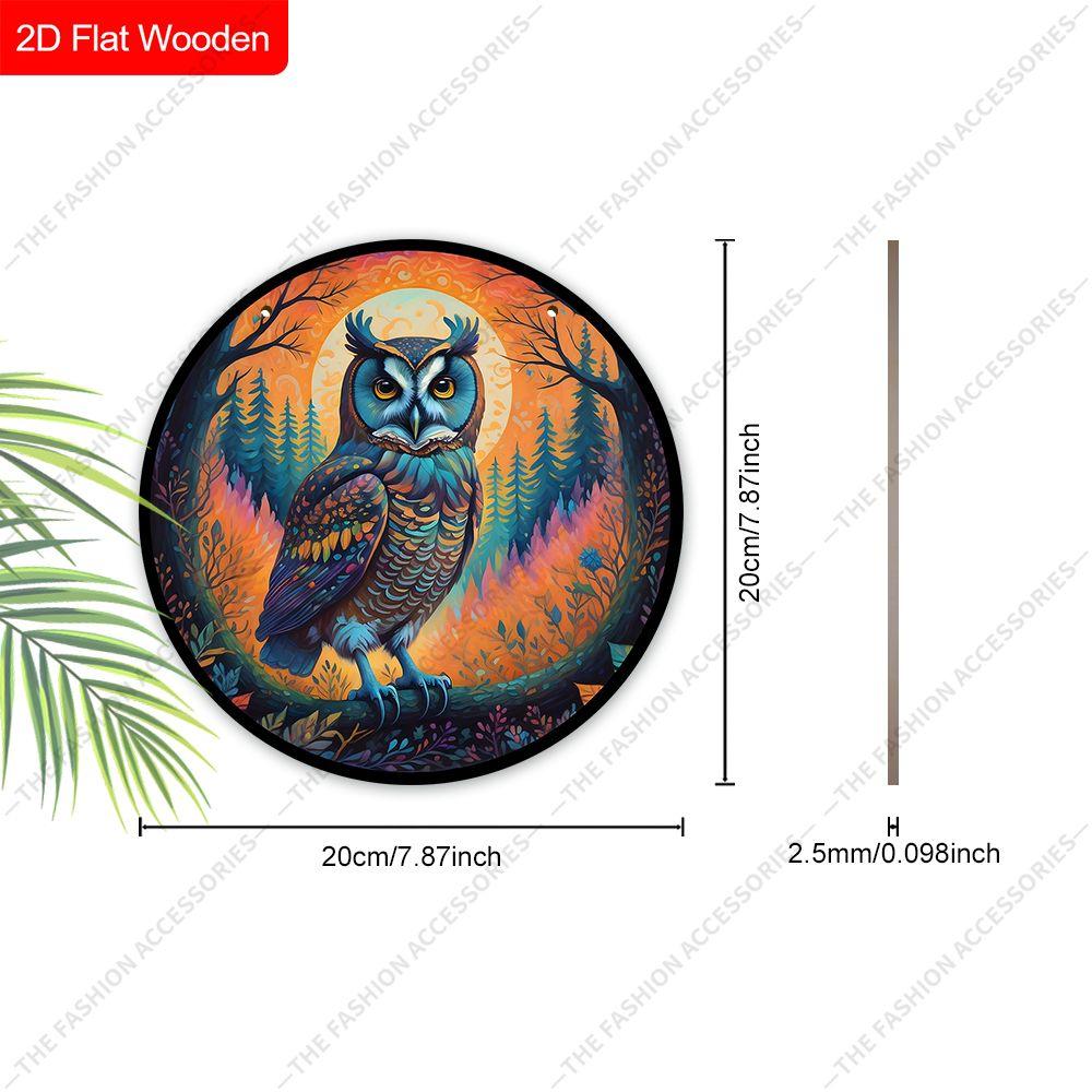 2D Plane Hanging Decorative Signs, Interior Wall or Door Decoration, Garden Decoration, Owl Pattern, Interesting Gifts for Family and Friends