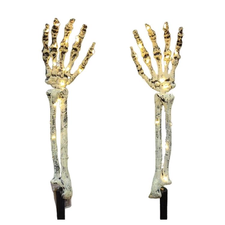 

Scary Solar LED String Lights For Outdoor Halloweens Displays Auto Charging Bendable Waterproof Construction 1 білий