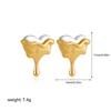 New Trendy Mix Color Bilayer U Shape Ear Buckle Small Huggie Hoop Earrings Waterproof Colorblocked Ear Ring Thanksgiving Gifts