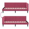 Corner Bed Frame with Headboard Burgundy 80 Cm X 200 Cm Velvet