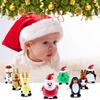 8pcs Christmas Wind Up Toys Penguin Christmas Tree Santa Claus Snowman Elk Clockwork Toys Figure