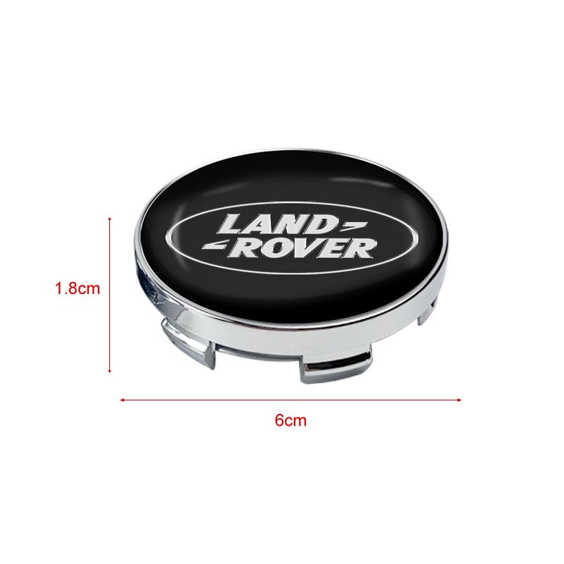 4 Stück 60mm Auto Radmitte Nabenkappe Felge Nabe Staubdichte Abdeckung Emblem für Land Rover Range Rover Defender Freelander Discovery 1 2 3 Evoque Rover