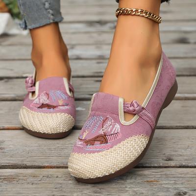 Lino, Scarpe da pescatore, Scarpe singole, Scarpe ricamate, Stile etnico, Scarpe da mamma