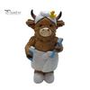 Creative Resin Craft Figure Bathroom Highland Cow Figurine, in Bathrobe Statue, Cute Healing Style Room Decorations Animal Ornament for Farmhouse Home