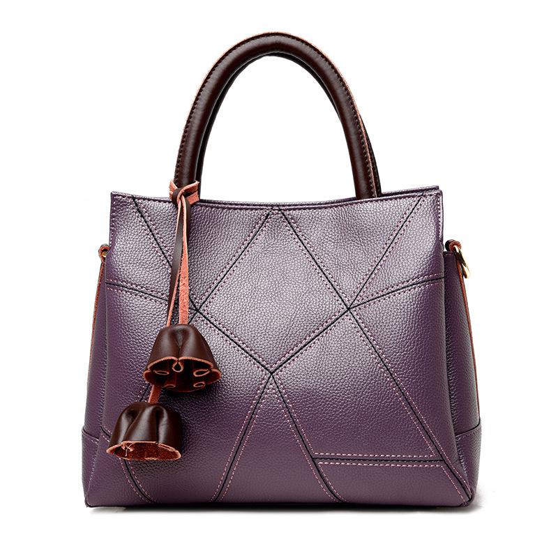 Johnature Luxury Handbag Fashion Large Capacity Women Bag Soft Leather Casual Tote Solid Color Shouler Messenger Bags