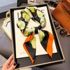 High-end large square scarf silk scarf women's new versatile neck summer thin bag head mother scarf with shawl