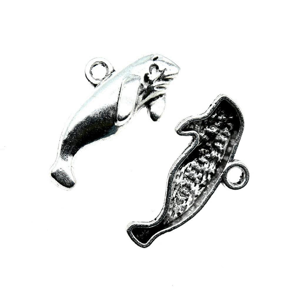 Mermaid Skeleton Charms Gothic Alloy Pendants For Halloween DIY Jewelry Accessories