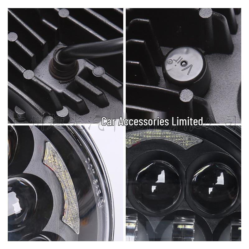 5.75" LED Harley Headlight, 80W, Adjustable High/Low Beam for Modified Models