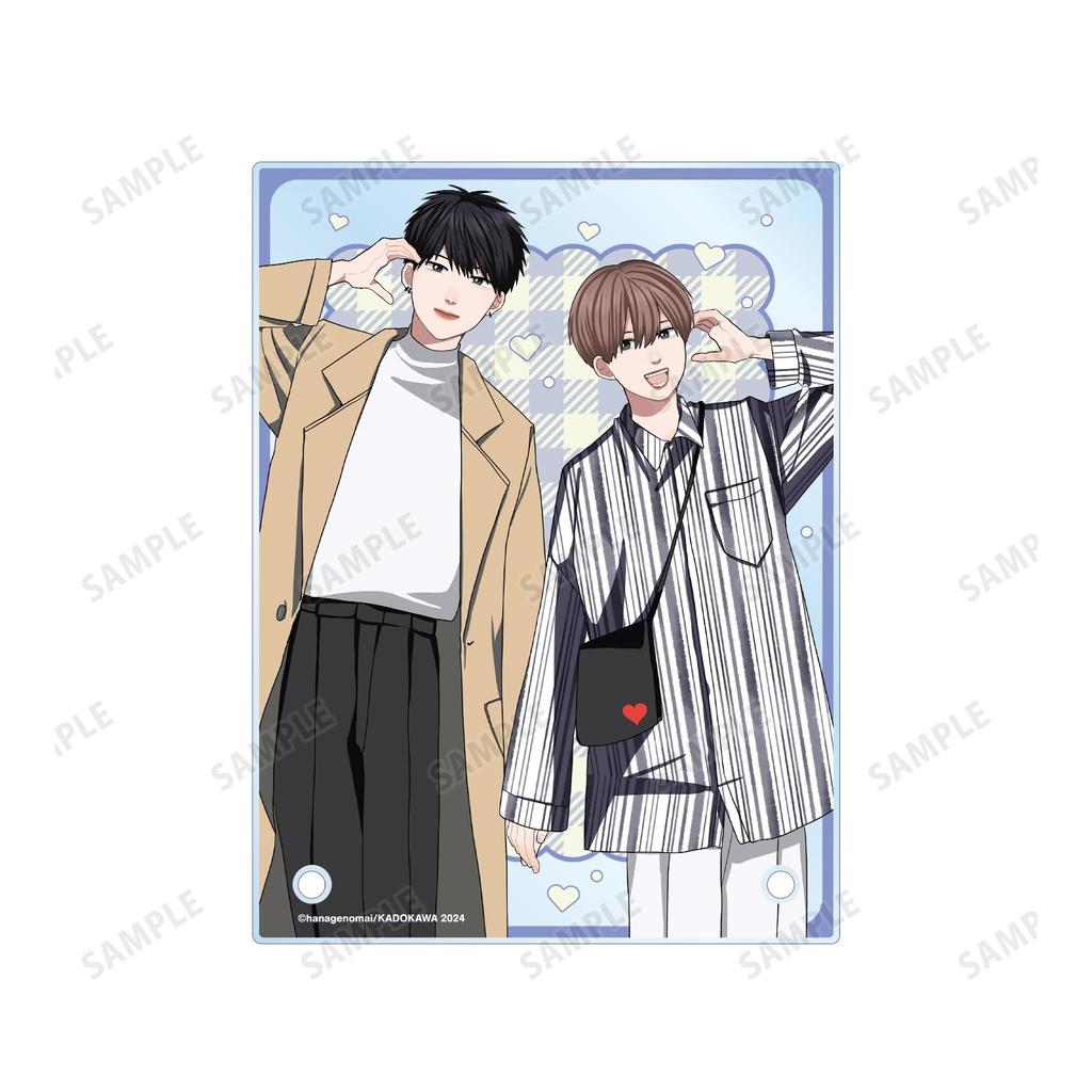 and and by Mai featuring Ken Kakimoto and Yuya Tanaka in a print sticker style A6 acrylic panel "Takayoshi-kun Amagi-kun" "My Brother's Friend"