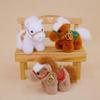 Chinese Style Vintage Pony Plush Keychain PP Cotton Chinese Horse Plush Keyring  Birthday Gift