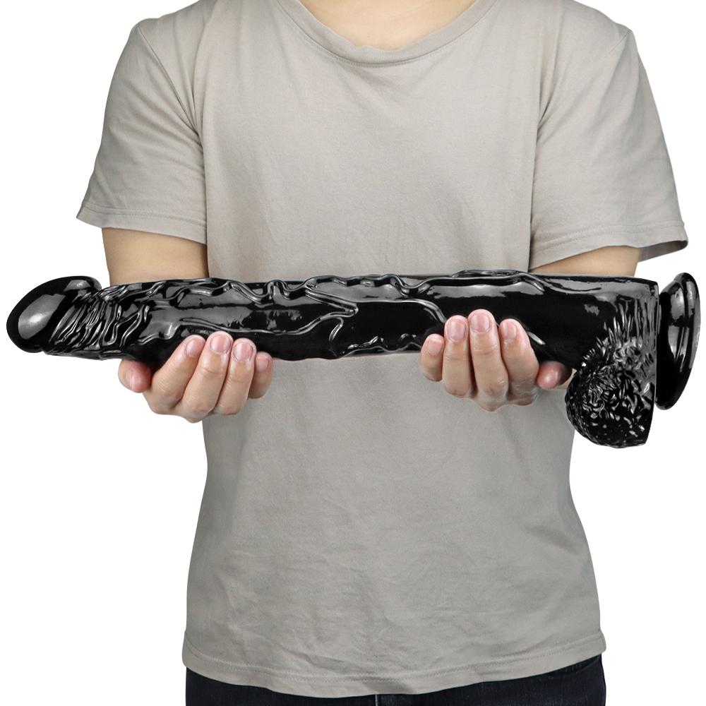 Duży czarny Dildo ogromny penis zabawki dla dorosłych korek analny realistyczny kutas Fisting kobieca dominacja damski masturbator BDSM