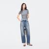 Tatu Women's 100% Cotton Washed Straight-Leg Jeans