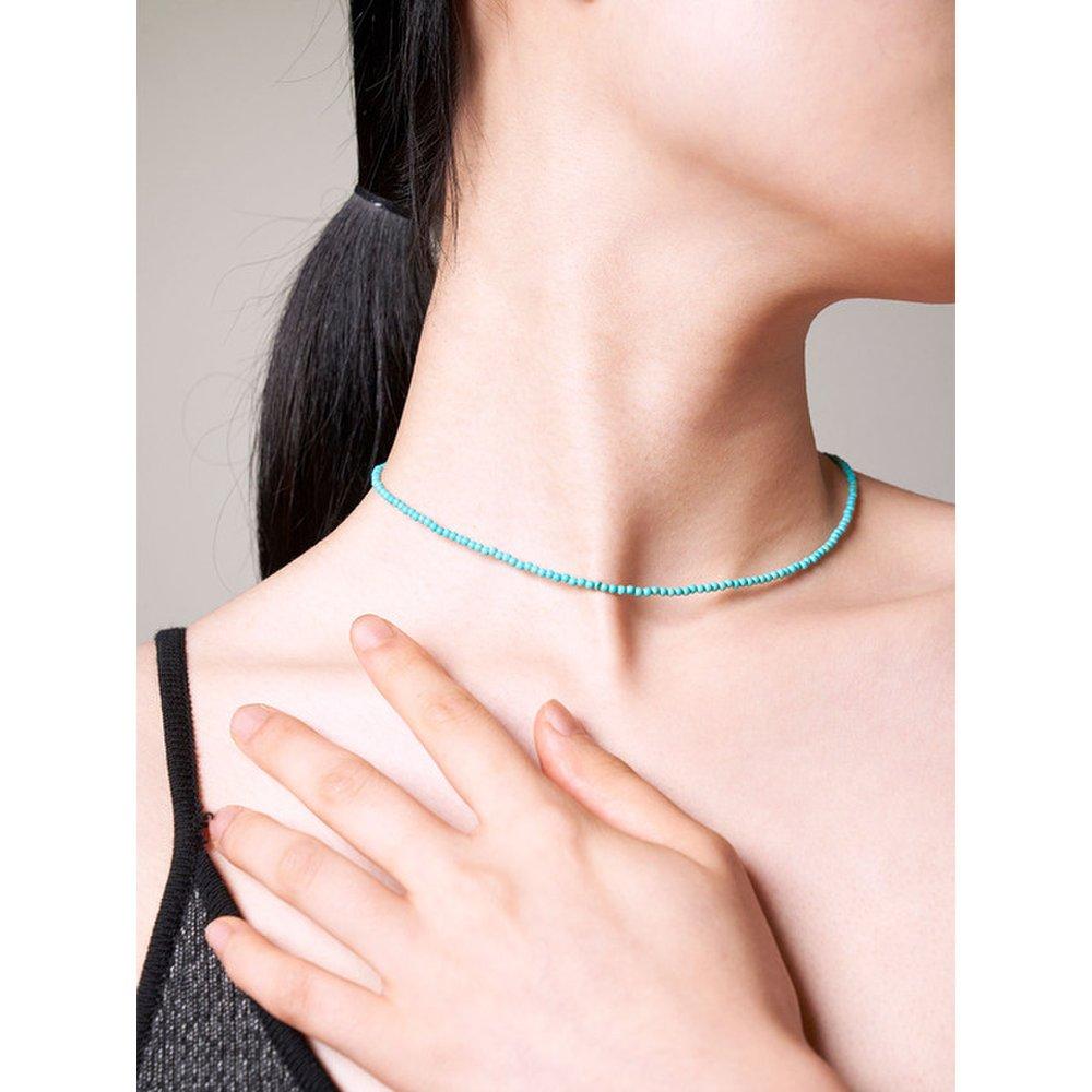 

[Pietra] Turquoise Gemstone Necklace 40cm+(8cm)