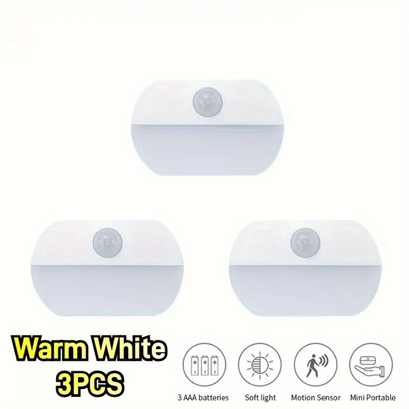 3-Piece Matte LED Smart Sensor Night Light, Motion Sensor, Battery Powered, Free Standing or Wall Mountable