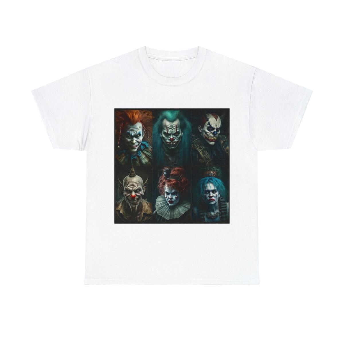 Unisex Adult T Shirt Haunted Clown Scary Horror Halloween Metal Phobia Creepy S разноцветный