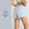 Women's Quick-Dry High-Waisted Sports Shorts - Two-Piece Anti-Exposure Running Fitness Shorts