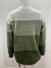 Pullovers Fashion Women's Casual Mixed Color Striped Splicing High Neck Colorblocking Soft Elegant Basic Knitted Tops Casual Long Sleeved Pullover