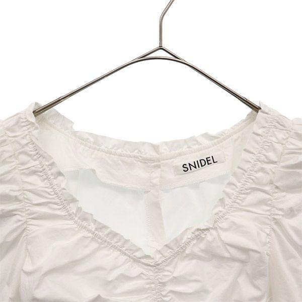 SNIDEL SWFB204070 7 Minutes Sleeve Volume Puff Blouse F White Women Used