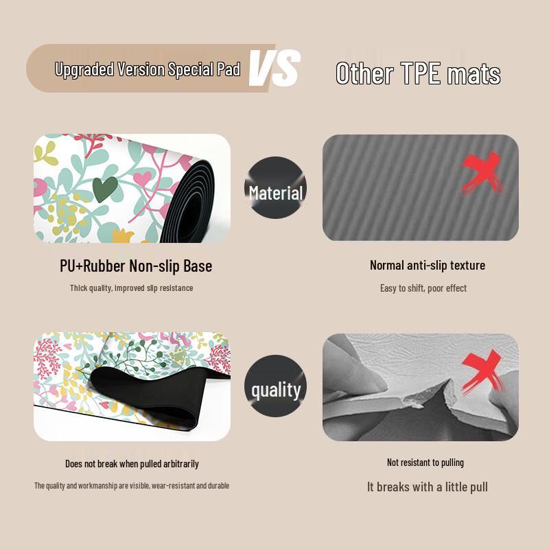 Natural Rubber Anti-Slip Yoga Mat