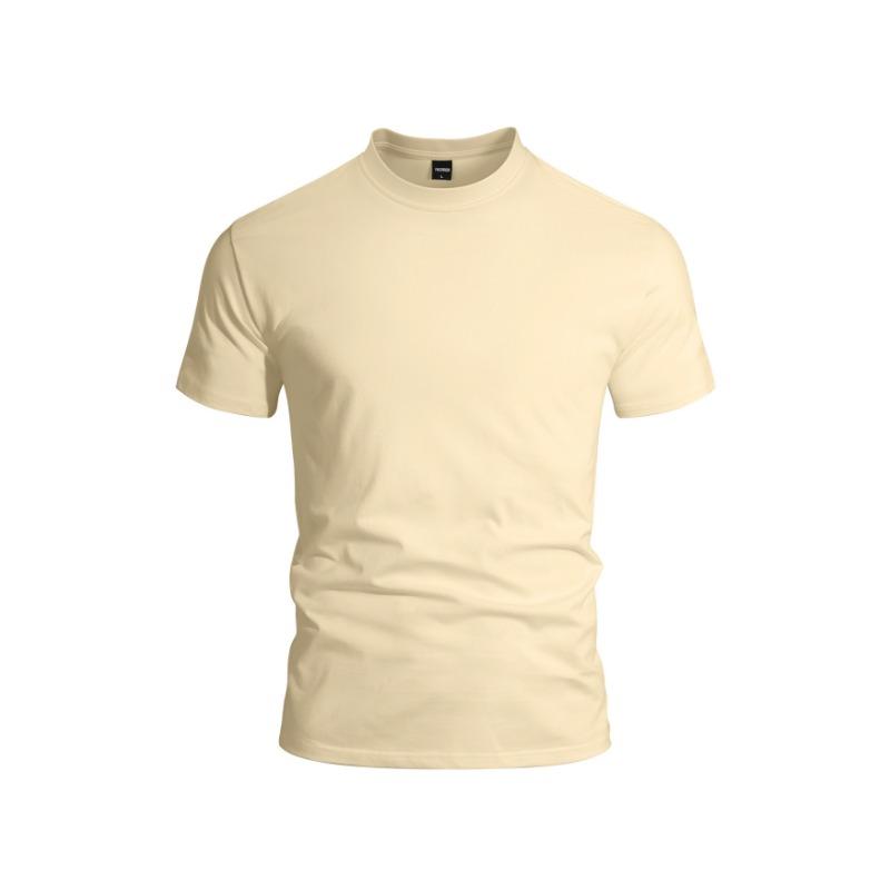 Men Plus Size Solid Color Casual Short Sleeve T Shirt